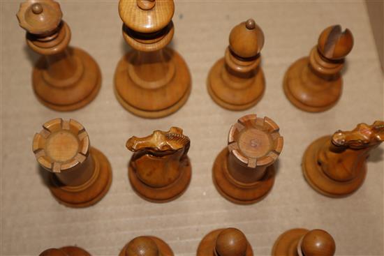 A Jacques Staunton chess set and vintage playing cards